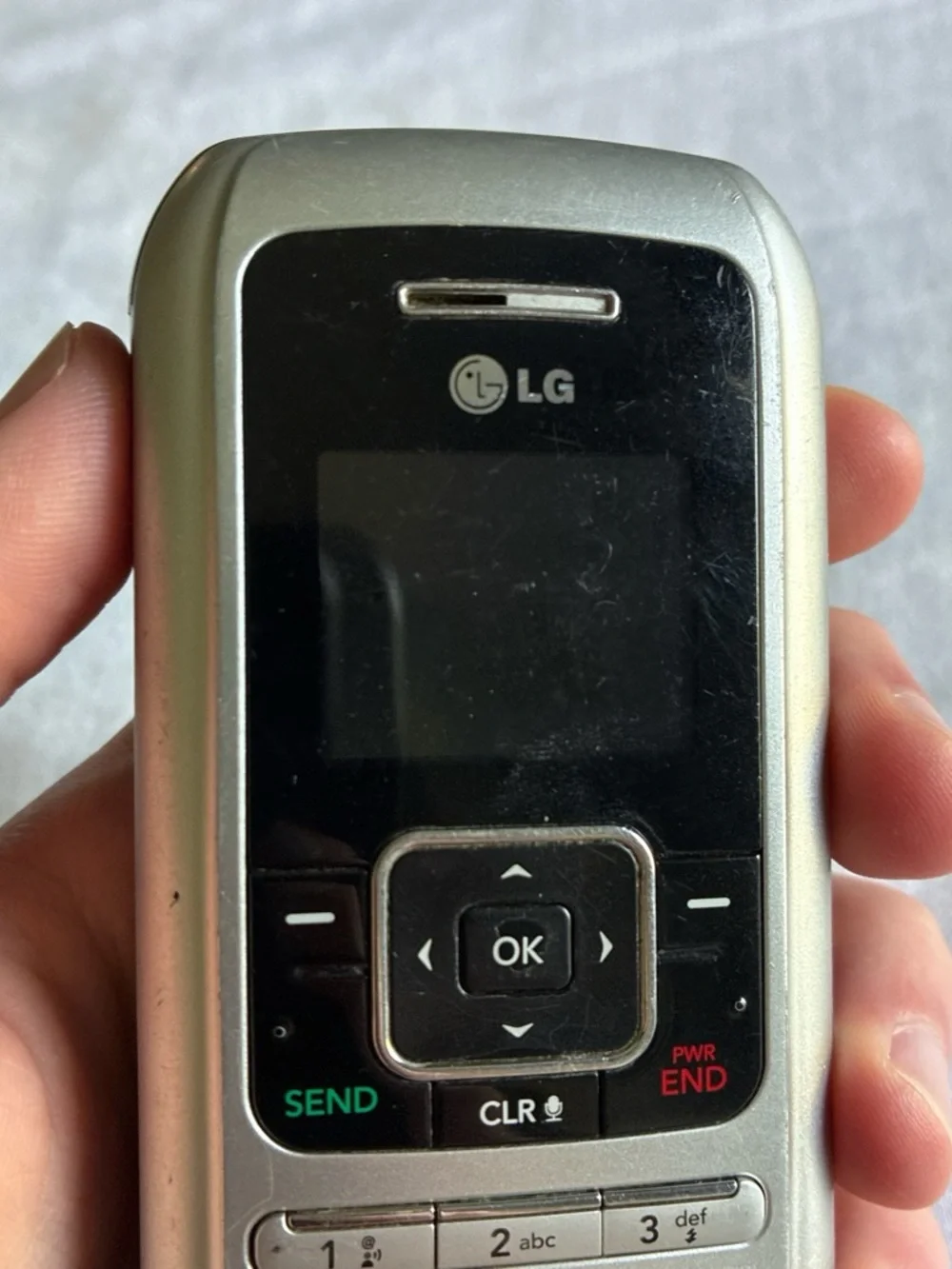 Untested LG Silver and Black Candybar Feature Phone Untested